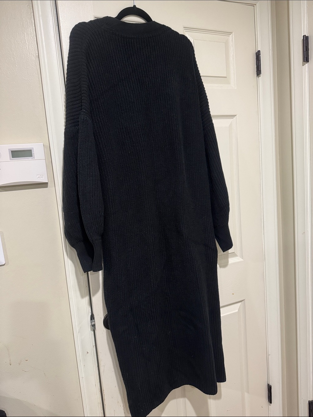 Anthropologie/Black Rib-Knit/Sweater/Button-Front Cardigan Dress/Coat/NWT! - Picture 15 of 15